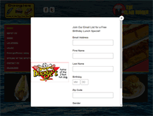 Tablet Screenshot of doogieshotdogs.com